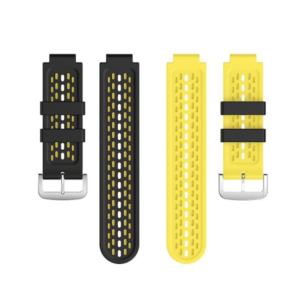 For Garmin Approach S2 / S4 Tofarget silikonklokkerem Black Yellow