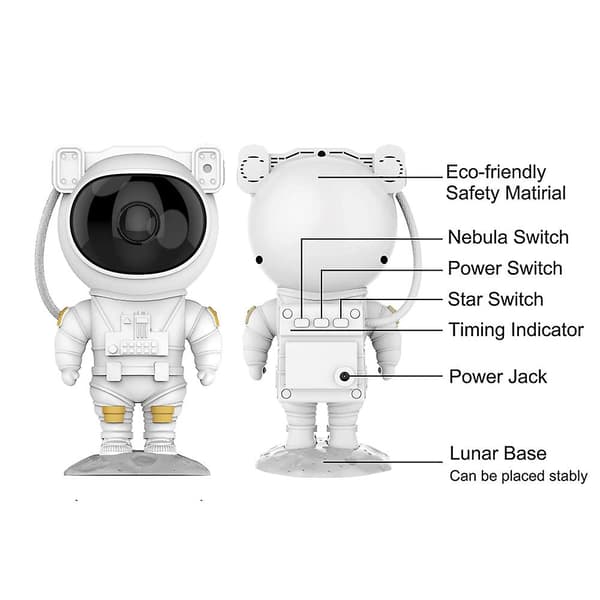 Astronaut Star Projector Star Galaxy Projektor med timer til børn