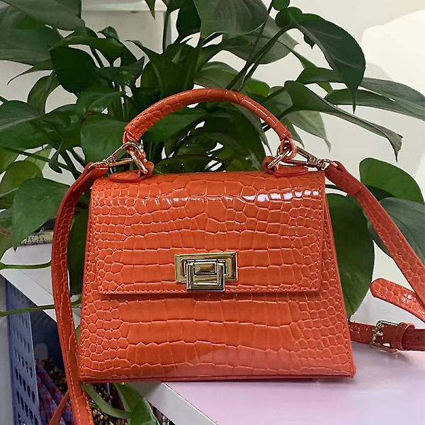 Luksus Lady Crocodile Bag 2022 Ny Elegant God Kvalitet Lille Pung Dame Håndtaske Med Lang Justerbar Skulderstrop
