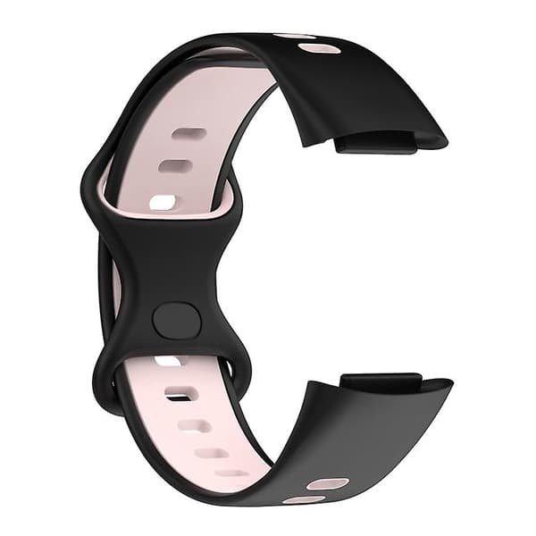 För Fitbit Charge 5 Tvåfärgs watch Black Pink