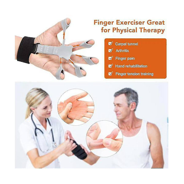 Fingertræner Håndtræner Fingertræner Silikone Grippy Fingertræner Justerbar Grebstyrke