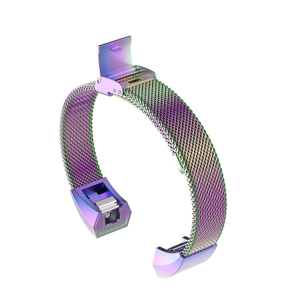 För Fitbit Alta / Alta Hr / Ace Watch Button Mesh Metal Replacement Strap Watchband Colorful