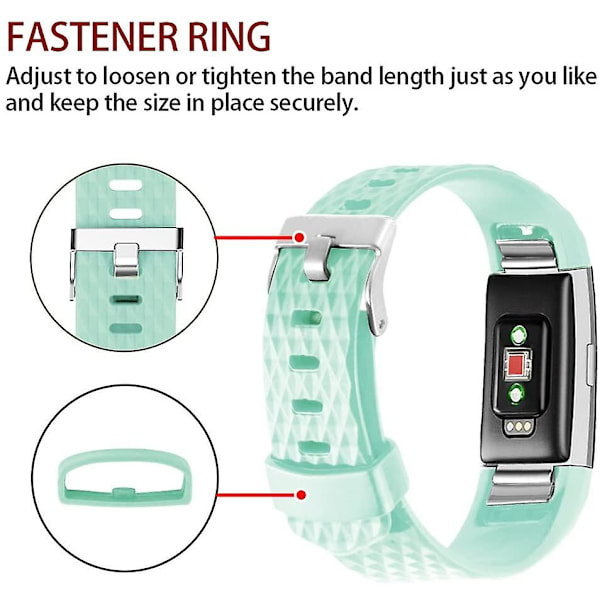 Ersättningsband som är kompatibla för Fitbit Charge 2, Classic & Special Edition justerbara sportarmband TEAL Large