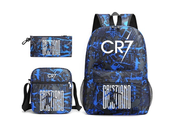 Cr7 Student School Backpack Tredelad Set