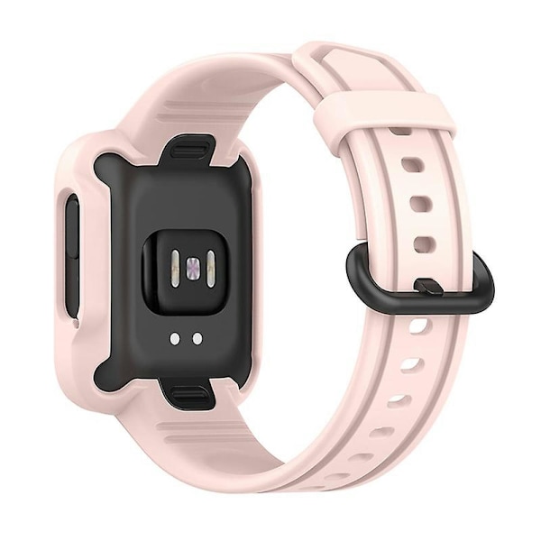 För Xiaomi Redmi Watch/redmi Watch 2/mi Watch Lite/mi Watch Lite 2 Smart Watch Armband Mjukt Silikon Armband Med Klockfodral Pink