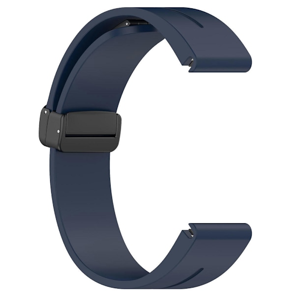 Svart spenne 22mm silikon klokkestropp for Garmin Fenix 7/forerunner 965/955/945/935 Midnight Blue