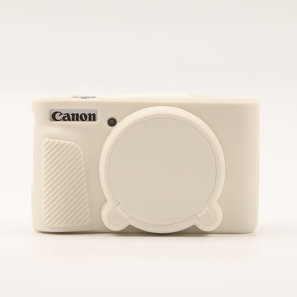 Silikondeksel til Canon PowerShot SX740/SX730 HS-kamera med avtakbart linsedeksel, melkehvit