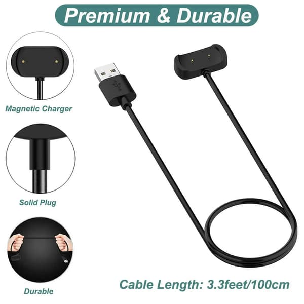 Lader for Amazfit Bip 5, Bip 3, Bip U, T-Rex Pro, Gts 4 Mini, Gts 2, Gts 2 Mini, Gts 2E, Gtr 2 Usb-ladekabel Dock-ledning