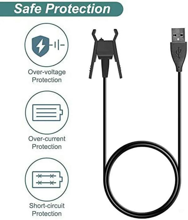 Lader for Fitbit Alta, erstatnings-USB-ladekabel med 1M/3,3\" USB-kabel (2-pakning)