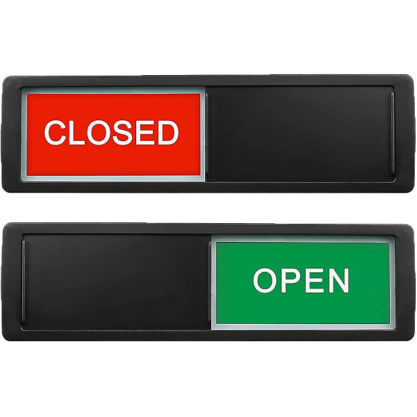 Öppna stängd skylt, öppna skyltar Sekretess skjutdörr skylt Indikator Silver-open close sign