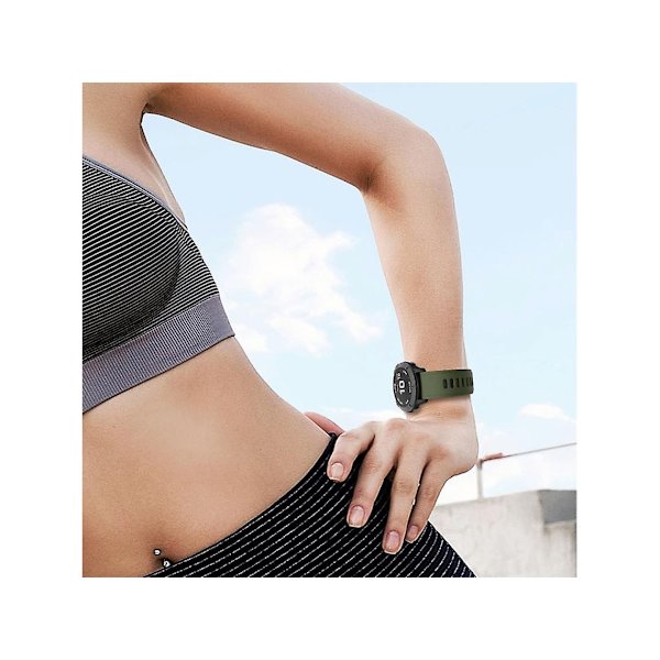 Rem til Garmin Tactix Delta 26Mm To-farvet Sort-hvid Sport Silikone Urrem