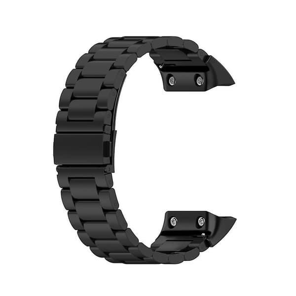 Til Garmin Forerunner 35 / 30 Universal Three Beads rustfrit stål urbånd Black
