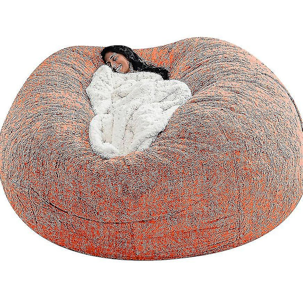 Lazy Sofa Bean Bag Kunstig Pels Bean Bag Bean Sofa orange 135cm*65cm