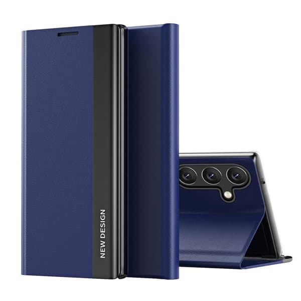 Etui til Samsung Galaxy A56, flip cover PU læder (mørkeblå)