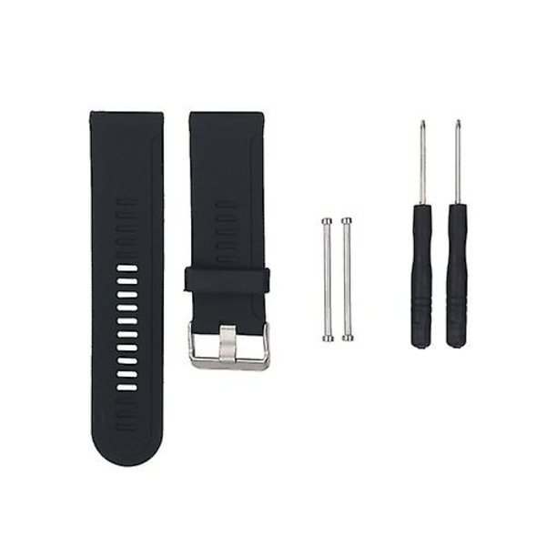 Til Garmin Fenix3 Hr silikone urrem Black