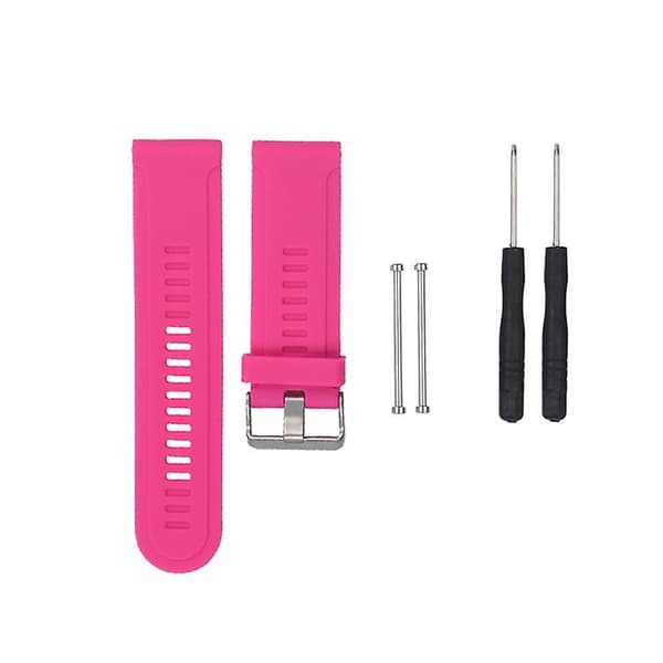 Til Garmin Fenix3 Hr silikone urrem Rose Red