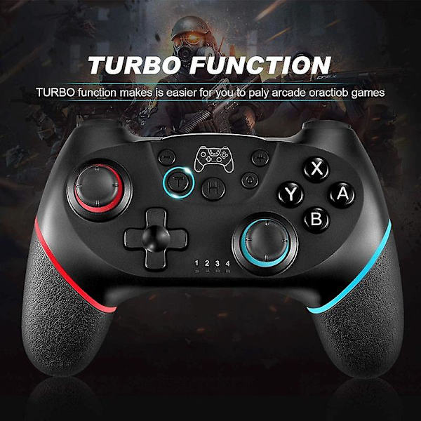 Trådløs Bluetooth-controller til Nintendo Switch Pro Controller Gamepad Pro Controller til Switch-konsol med 6-akset håndtag NS-001