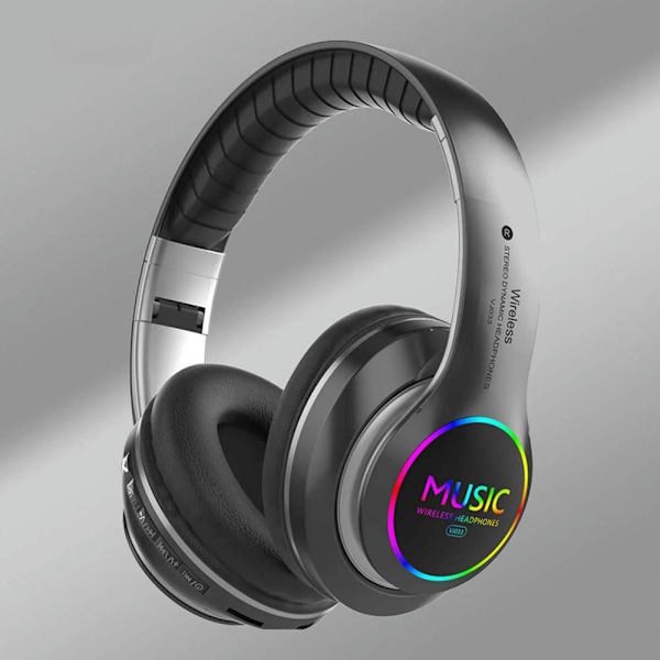 Trådløse Bluetooth-hodetelefoner Foldbare Over-Ear-hodetelefoner med Subwoofer Bluetooth 5.0 - Innebygd mikrofon Rød