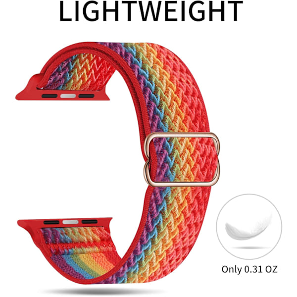 Elastisk Solo Loop-reim kompatibel med Apple Watch-reimer 8 38mm/40mm/41mm