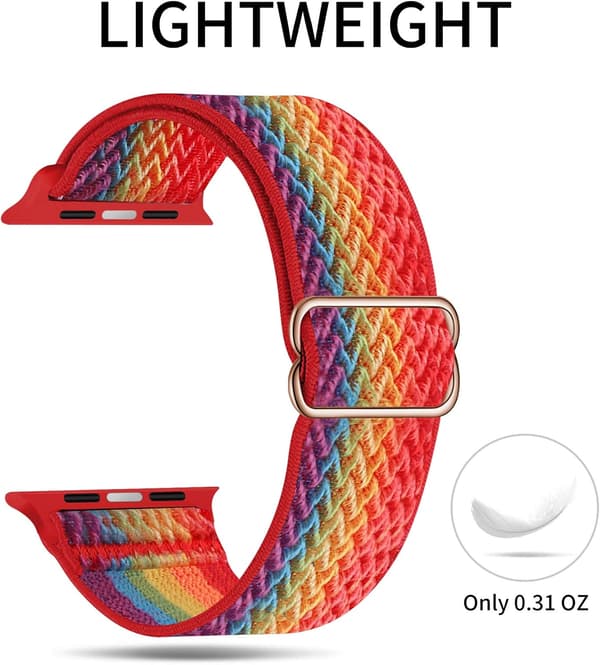 Strækbart Solo Loop-armbånd kompatibelt med Apple Watch-remme 9 38mm/40mm/41mm