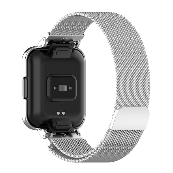 Metalrem med urramme til Xiaomi Redmi Watch 2 Lite 2 Silver