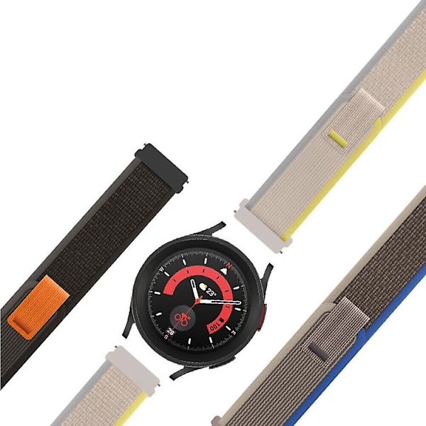 Til Garmin Venu 2 Plus / Sq 2 20 mm Universal Loop Nylon urrem Black