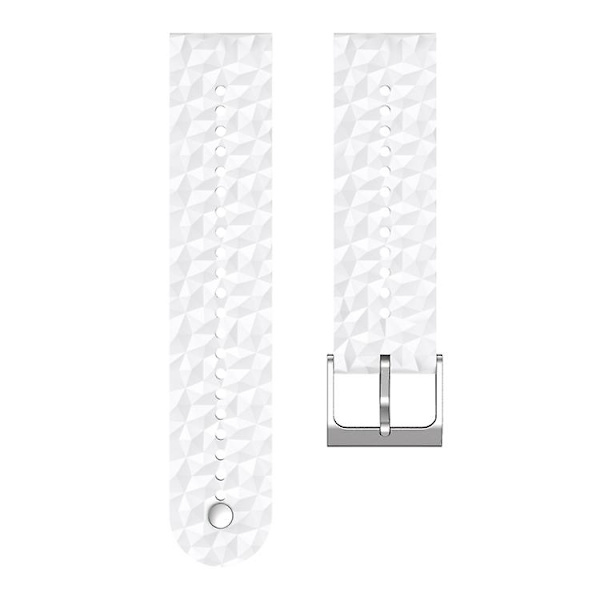 Til Suunto 9 Rhombus Texture Silicone Watch Band White