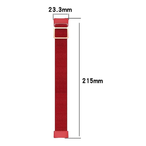 För Fitbit Charge 5 Elastic Nylon Braid Watch Band Red