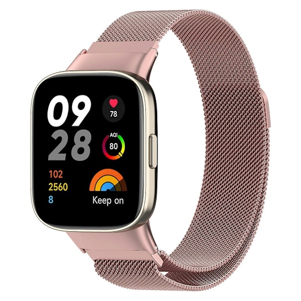 Metalurrem til Xiaomi Redmi Watch 3 / Mi Watch Lite 3 Rose Pink