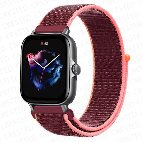 20 mm 22 mm watch för Amazfit Gts/2/2e/4/3/mini Gtr 4/2/3/ pro 47 mm Stratos 3 nylon Pulseira Correa Amazfit bipsband Plum 59 22mm