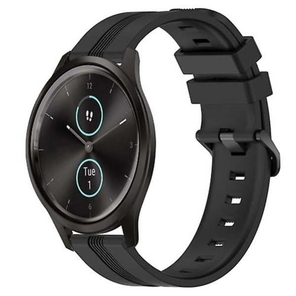 Garmin Garminmove Style 20 mm kovera raidallinen watch Black