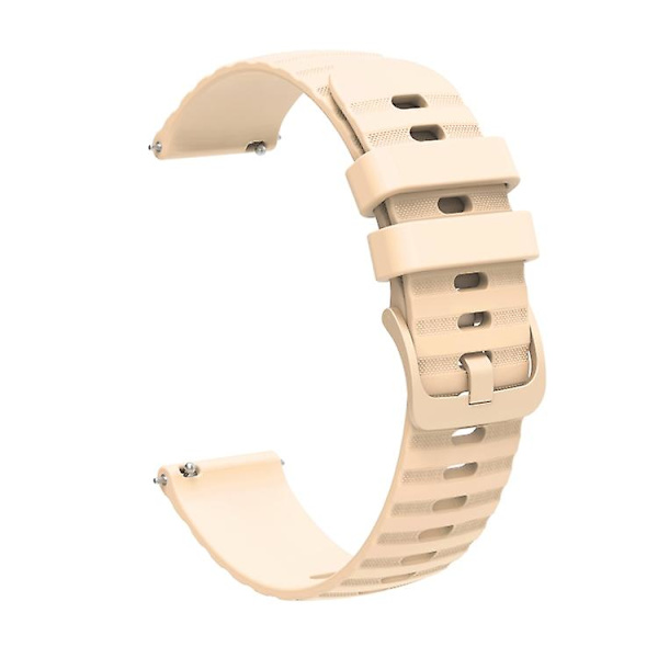 För Garmin Venu 2s 18 mm vågigt prickigt enfärgat watch Starlight Color