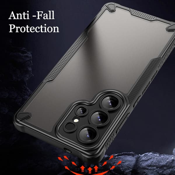 deksel for Samsung Galaxy S24 Ultra Støtsikker (svart)