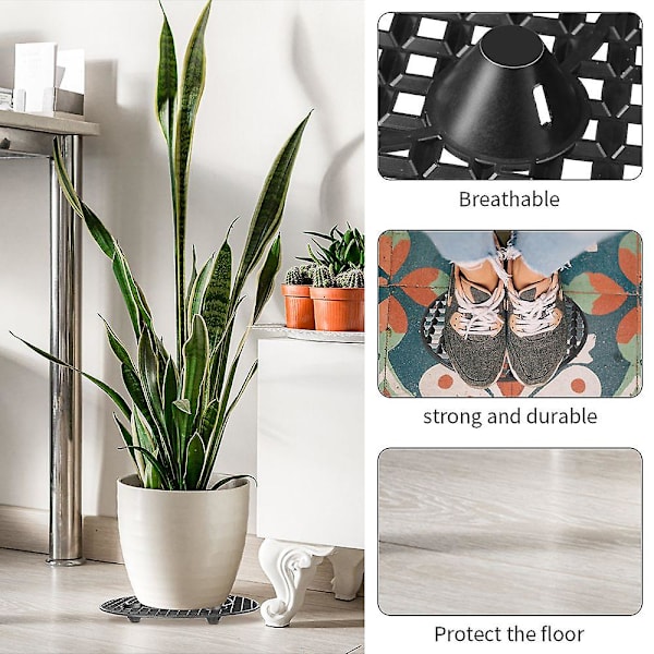 Forhindre råteskader Plantestativ Gulvbeskyttere Blomsterpotter Flygende tallerkener 60CM