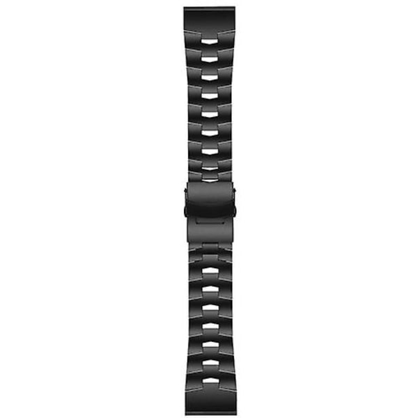 For Garmin Fenix ​​5x Plus 26 mm Titanium Alloy Quick Release Watch Band Black