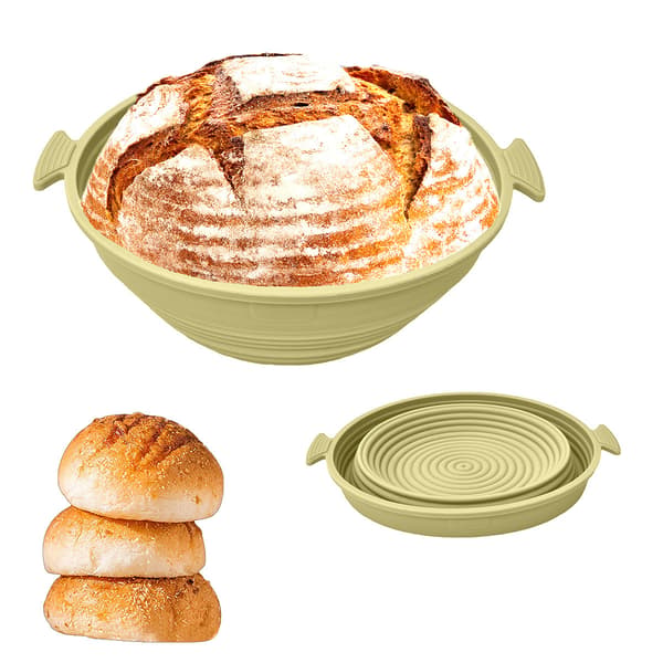 Banneton Brødhævekurv 22cm Foldbar Non-Stick, gul