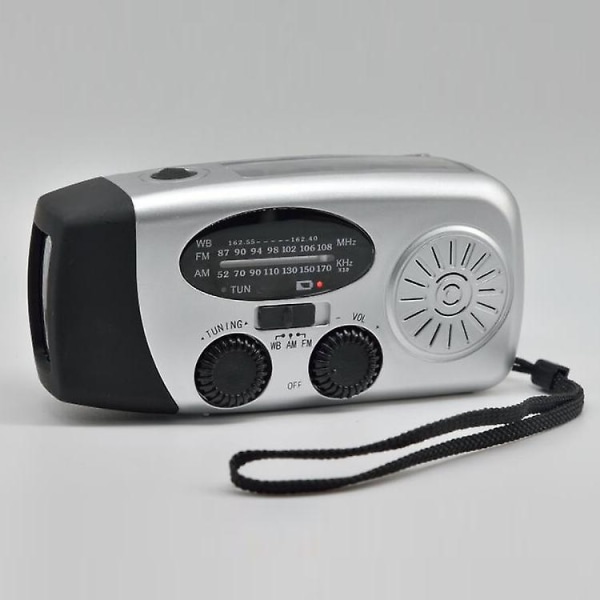 Hand Crank Radio Solar Hand Crank Radio Silver