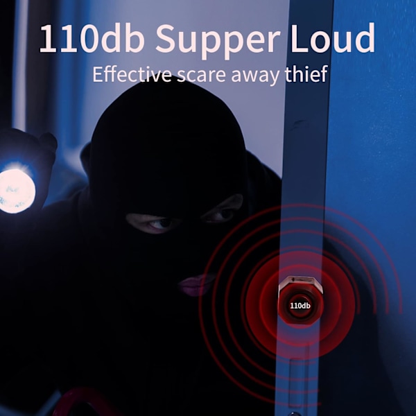 Stöldskyddande cykelalarm med stativ, USB C Laddningsbar 110Db