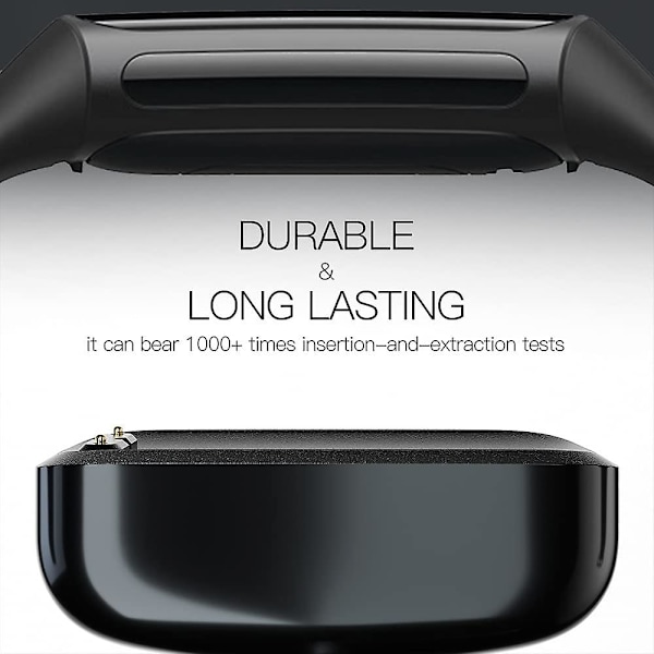 Laddare kompatibel för Fitbit Charge 5, ersättnings USB laddaradapter Laddsladd Laddningskabel för Charge5 Advanced Fitness & Health Tracker (2-pc) 2 Pack