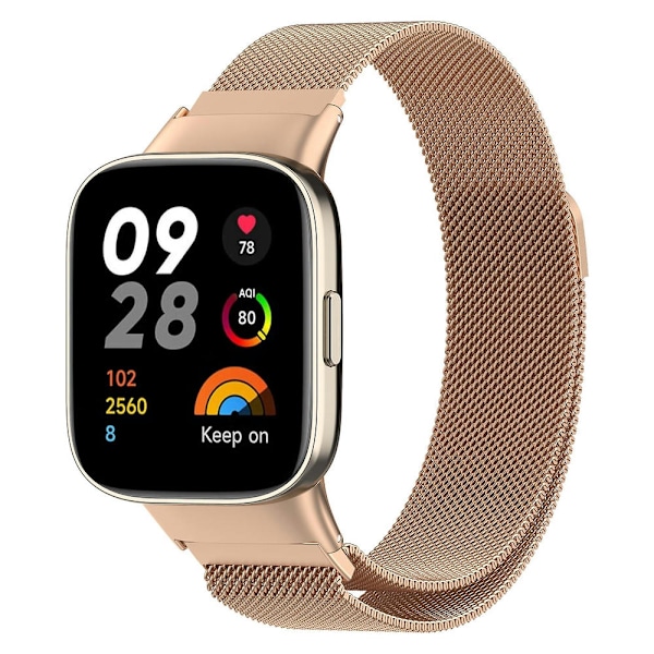 Metallklocka för Xiaomi Redmi Watch 3 / Mi Watch Lite 3 Rose Gold