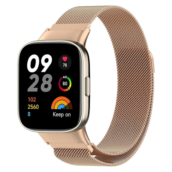 Metallrem for Xiaomi Redmi Watch 3 / Mi Watch Lite 3 Rose Gold