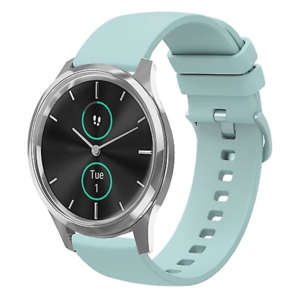 For Garminmove Luxe 20 mm ensfarget myk silikonklokkerem Sapphire Green