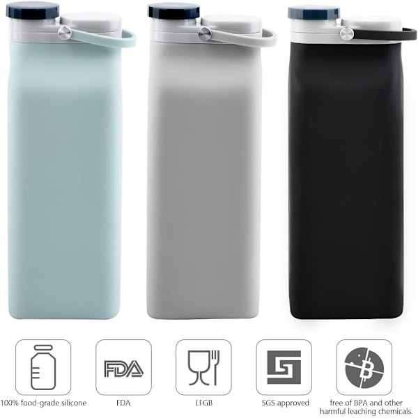 Kasaantainen Vedenpullo BPA Vapaa - 20 oz Taittuva Vedenpullo