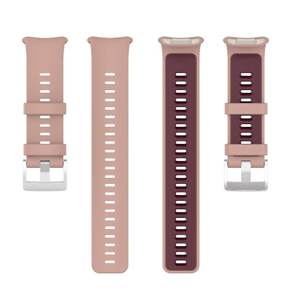 Til Polar Vantage V2 tofarvet silikoneurrem Pink Red