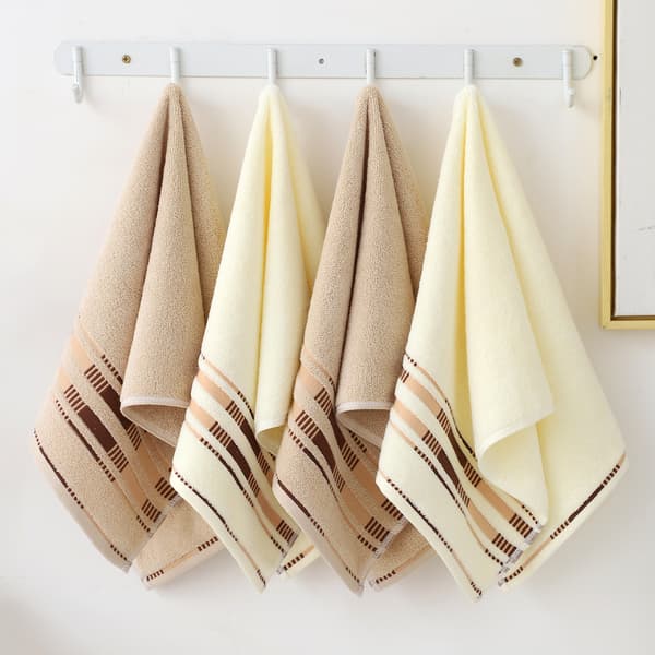 Voksen håndklæde i ren bomuld, blødt superabsorberende 4 stk/75X35cm