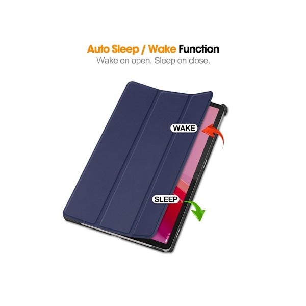 Etui til Lenovo Tab M10 10.1tb 328fu 2022 Tredobbelt Foldbart Dvale Anti-fald (gen 3) (blå)