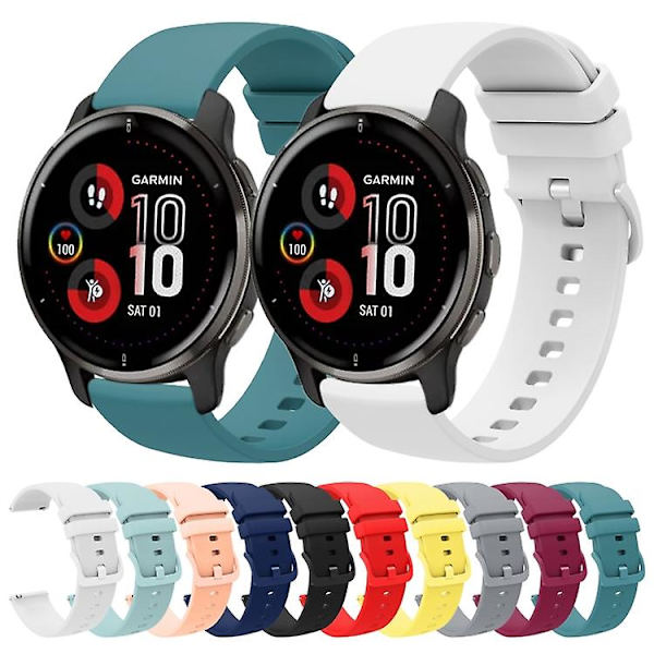 För Garmin Venu 2 Plus 20 mm enfärgad mjukt watch Navy Blue
