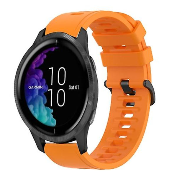 För Garmin Venu 20 mm enfärgad mjukt watch Orange