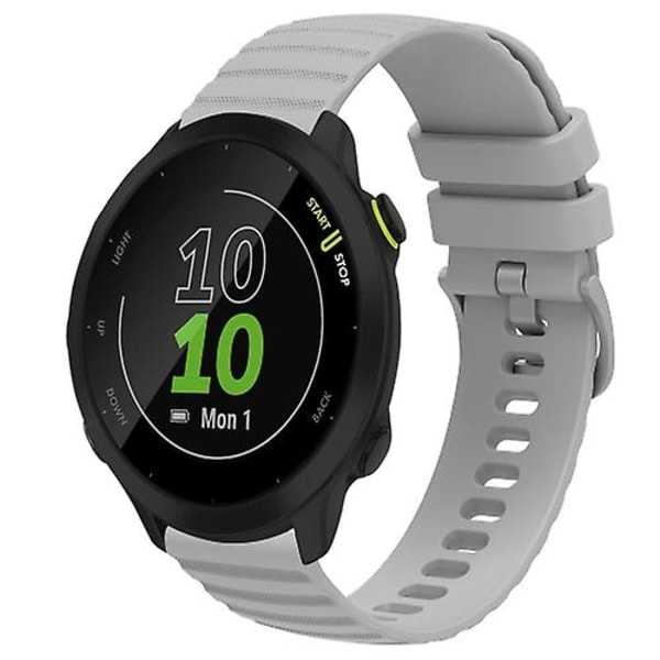 För Garmin Forerunner 55 20 mm vågigt prickmönster i enfärgad watch Grey