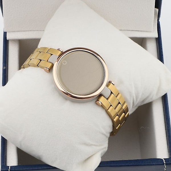 Ruostumattomasta teräksestä valmistettu kolme helmeä käsin irrotettava Xiaoman watch Garmin Lilylle Gold